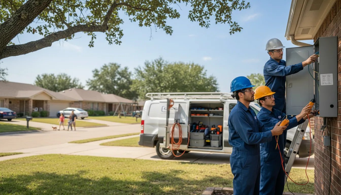 Certified electrician providing emergency electrical services in Fulton, TX